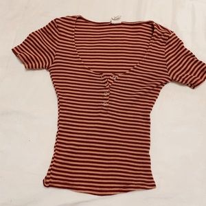 Striped button up shirt